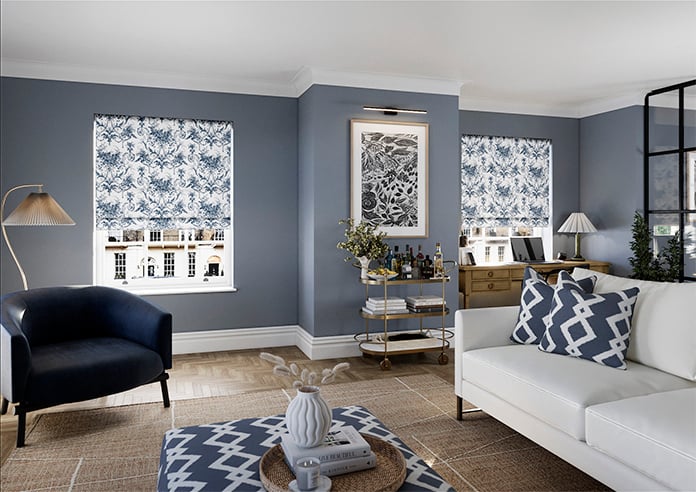 Laura Ashley Tuileries, Midnight - Roman Blind - Image 6